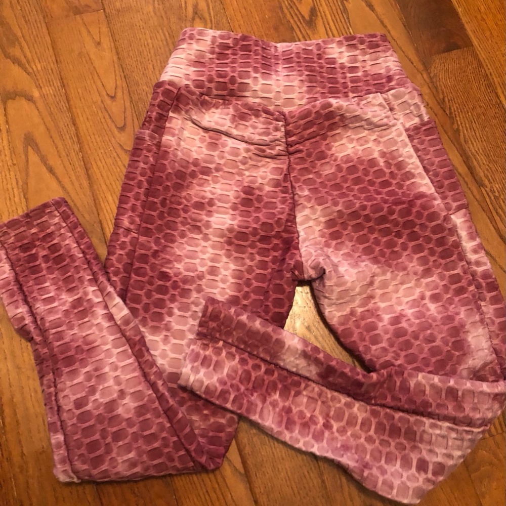 OTOS waffle fleece lined leggings with pockets